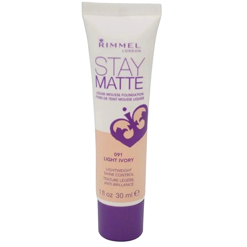 2 x Rimmel London Stay Matte Liquid Mousse Foundation - 091 Light Ivory